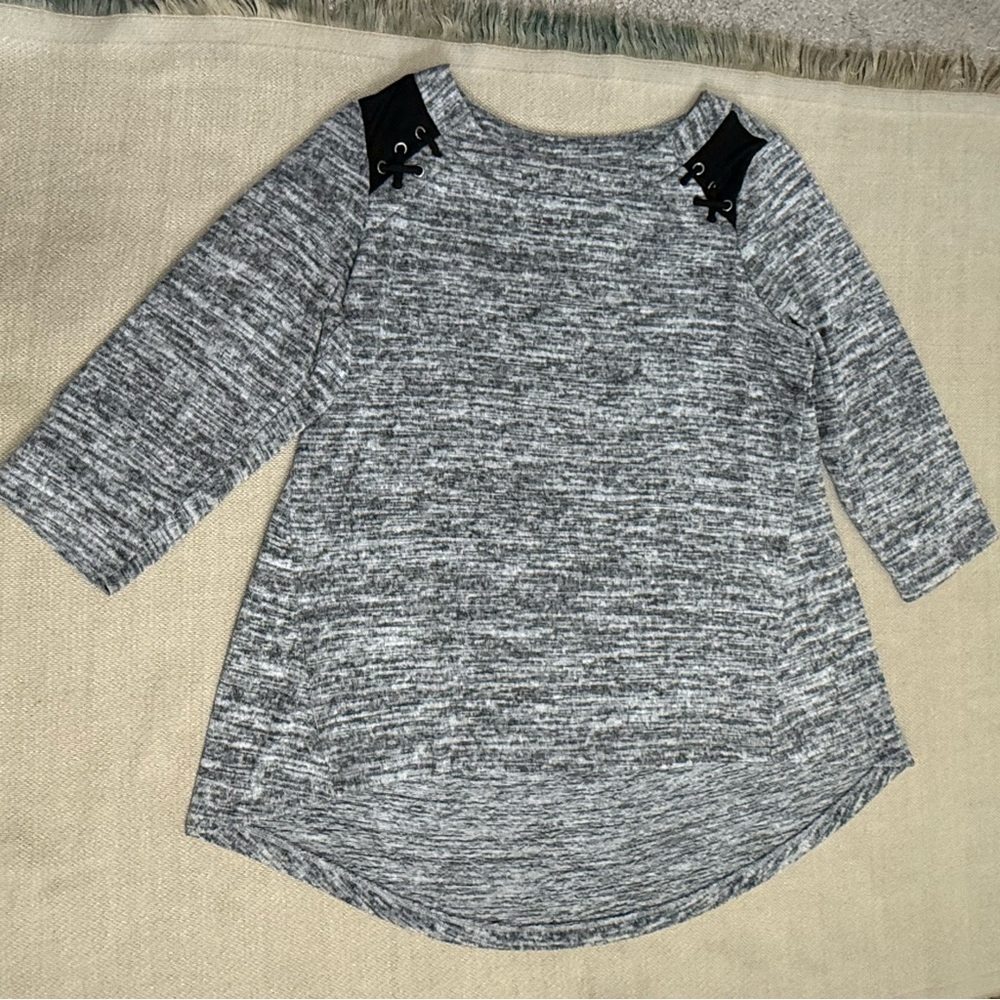 PerSeption Concept Heather Gray Knit Tunic Sz. L